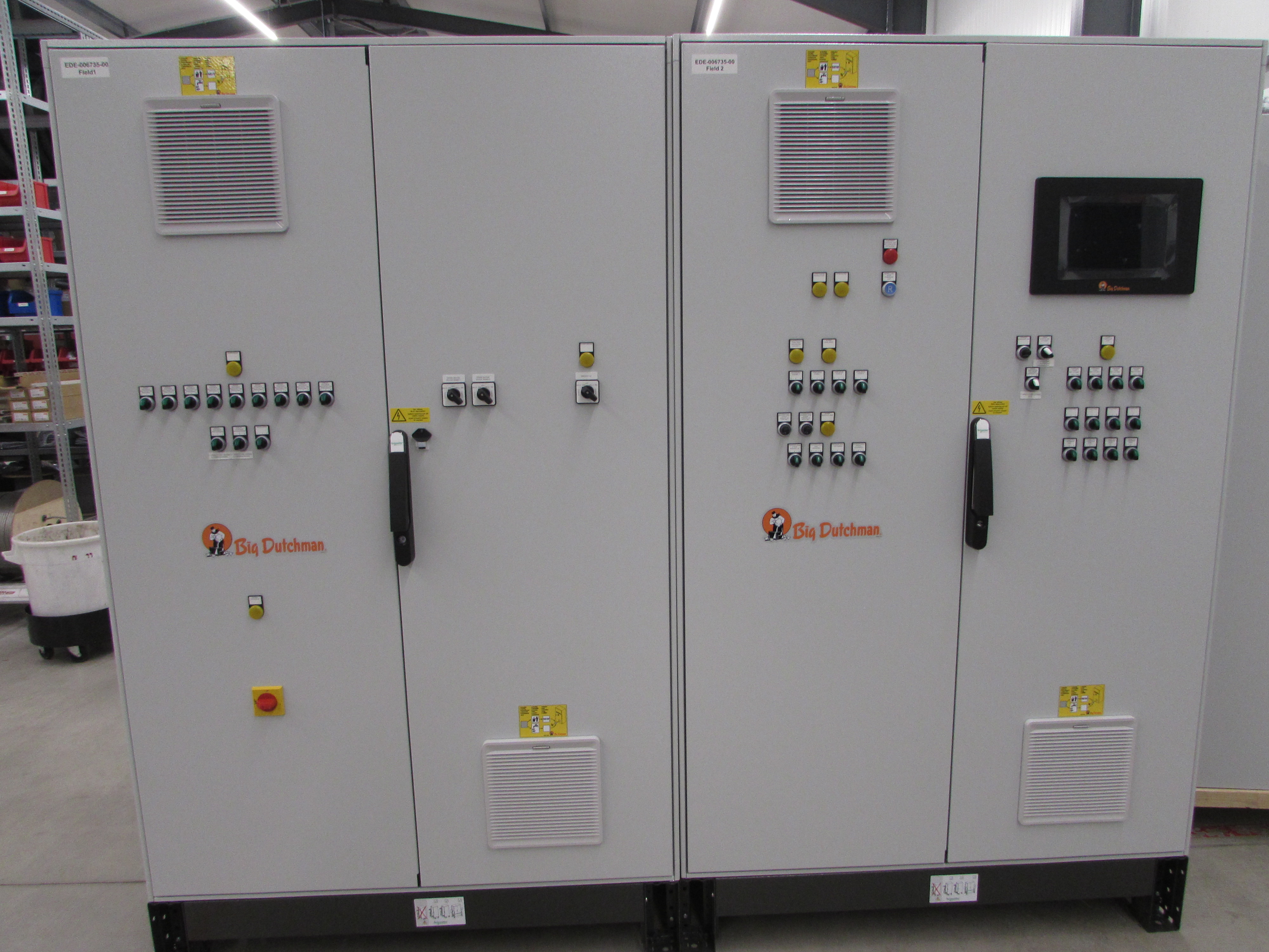 Control cabinet Nat Step, climate, feeding, motor winches,